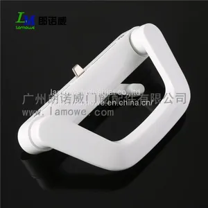 Double Style Zinc Alloy Sliding Door Handle Lock With Key Powder Coated for Black and White thumbnail-5