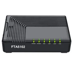 2FXS Port Network Voip Phone Adapter Voip Adapter Pulse Dialing for FTA5102 thumbnail-1