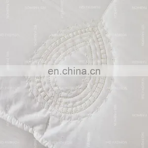 Polycotton 80/20 Melange Texture Microfiber Bedspread Sheet Set Washable Lightweight Coverlet Bedding Set thumbnail-7