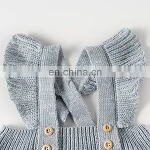 Infants & Toddler Fashion Clothes Cotton Princess Baby Girls Ruffle Knit Romper thumbnail-4