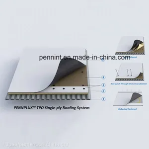 High Elastic TPO Waterproofing Membrane Roofing Sheets Basement Material Hot Sale thumbnail-5