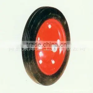 Rigid Colorful Durable Specification Standard High Quality Rubber Wear-resisting Solid Rubber Wheel YSO011 thumbnail-1