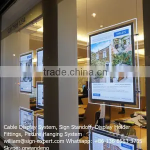Real Estate Agent Window Hanging Light Box LED Acrylic Display thumbnail-1
