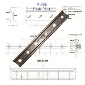Rail Joint Bars 6 Holes for 115 Lbs Rail thumbnail-2