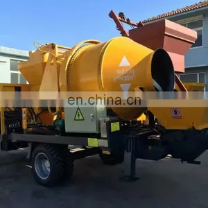Best Quality Portable Diesel / Electric Concrete Mixer Mixing Machine With Pump Price thumbnail-2