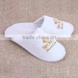 Fancy Disposable Hotel Slippers With Embroidered Logo thumbnail-2