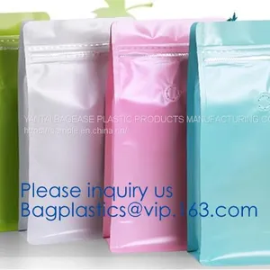 Doypack Matte Mylar Packaging Bag Black Plastic Aluminum Foil Smell Proof Mylar Coffee Zipper Lock Bags thumbnail-2