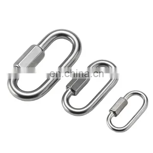 JRSGS Wholesale Quick Chain Link Chain Connecting Link Curt Threaded Stainless Steel Quick Link / Snap Hook thumbnail-1