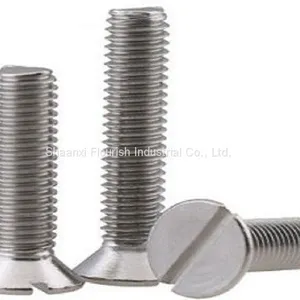 Zinc Plated Stainless Steel Slotted Countersunk Head Screw ANSI / ASME Standard thumbnail-1