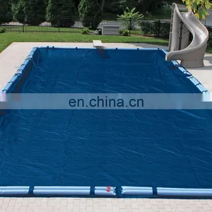20-ft x 40-ft Black Rectangular Woven Polyethylene Rugged Mesh In Ground Pool Winter Cover thumbnail-3