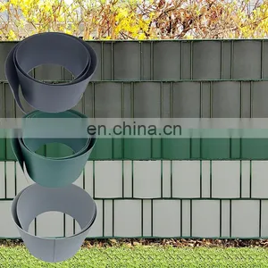 Ral7040 Privacy Screen Garden Protection 4.7cmx50m Vertical Grau Pvc Hard Strip Fence With Clips thumbnail-4