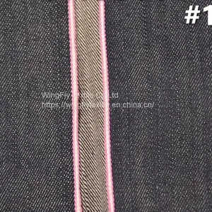13oz Cotton Spandex Stretch Raw Denim Fabric Right Twill Thickness For Women Jeans thumbnail-3