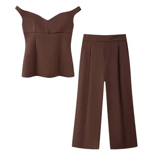 V-Ausschnitt Off-Shoulder Top thumbnail-1