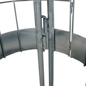 Cattle Round Bale Feeder With Cover Roof and Waterproof Horse Hay Feeder for Sheep Farm thumbnail-5