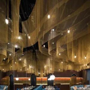 316 Stainless Steel Woven Chainmail Mesh Curtain With Cutting & Welding Services Metal Ring Decorative Mesh thumbnail-5