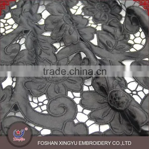 Factory Direct Sale Water Soluble Chemical Printing 100%polyester Guipure Lace Design Embroidery thumbnail-4