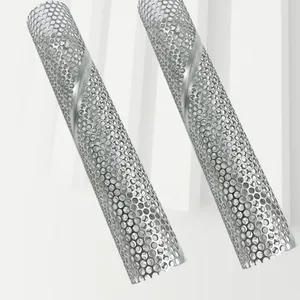 316L Stainless Steel Spiral Punched Tube, 1.0mm Wall Thickness, 50mm Length, for Industrial Filtration thumbnail-1