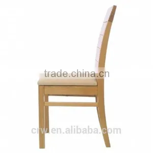 RCH-4093 Oak High Back Chair With Solid Wood Back Rest And Beige Seat Pad Quality Choice thumbnail-3