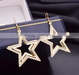 2016 Wholesale High Quality Vintage Fashion Korean Beautiful Star Alloy Earring thumbnail-2