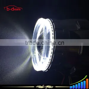 2.5 Inch H1 H7 H4 Hid Projector Lens With Yellow White Colors Smd Angel Eyes thumbnail-2