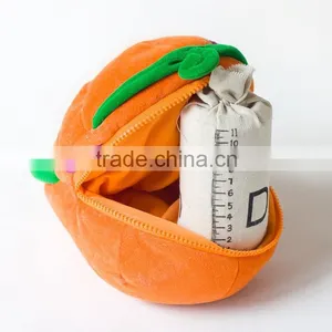 Plush Pumpkin Shape Coin Purse/Plush Toy Pumpkin Purse With 21cm High/Plush Promotional Coin Purse thumbnail-3
