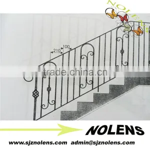 Elegant Iron Art Staircase Rail/wrought Iron Staircase/outdoor Wrought Iron Railings thumbnail-1