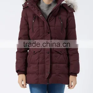 With Hood Fur Women Down Jacket for Winter thumbnail-1