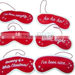 Satin Christmas Sleep Eye Mask , Premium Christmas Eye Masks ,Christmas Present, thumbnail-1