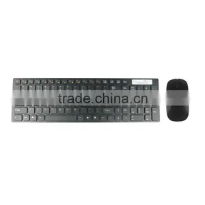 2.4g Bianco pc Wireless Keyboard + Mouse Keypad Film Kit Set per Desktop pc Laptop Spedizione Gratuita thumbnail-6