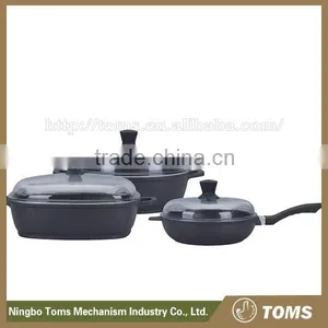 6pcs New Arrival Fashion Design Quality Assurance Die Casting Aluminum Cookware thumbnail-1