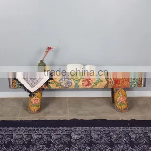 Chinese Antique Solid Wood Stool Hand Painting Bench Bed Stool thumbnail-2