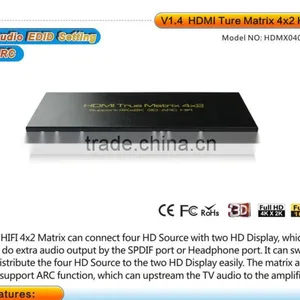 Home Theater Hdmi Matrix Router 4x2 Hdmi V1.4 Full 3D Full HD thumbnail-1