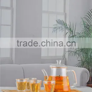 Clear Heat-resistant Borosilicate Glass Teapot With Square Handle thumbnail-1