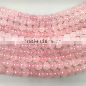 Good Quality Loose Precious Stone Rose Quartz Round Beads Natural Real Quartz Round Beads thumbnail-1