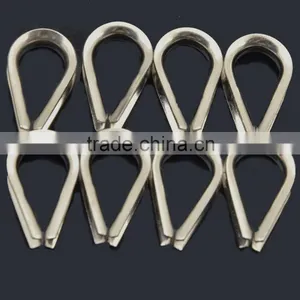 High Polished 304 Stainless Steel Marine Boat Cable Wire Rope Loop Thimble New Products on China Market for Paracord Bracelet thumbnail-3