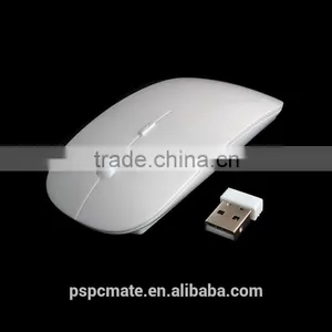 Flat Wireless Mouse 2.4 GHZ Wireless Mouse Flat Wireless Optical Mouse( White Glossy) thumbnail-2