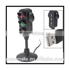 Desktop Street Traffic Stop Light USB Hub With Red Yellow Green Lights thumbnail-2