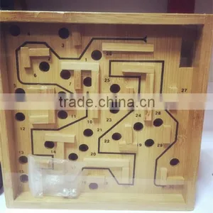 2016 New Labyrinth Game Kids Toys Small Wooden Maze Game Wholesale Price thumbnail-1