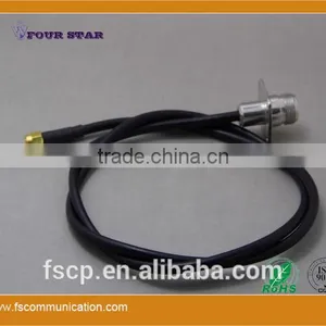 RG58 Cable Assembly With SMA Male Crimp to N Female Crimp 25.4mmSQ Flange Connetcors thumbnail-4