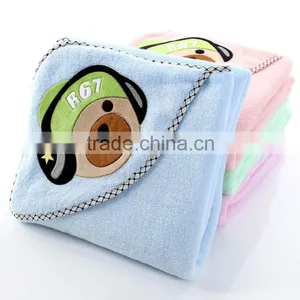 80x80cm Cartoon Baby Hooded Towel Bear thumbnail-2