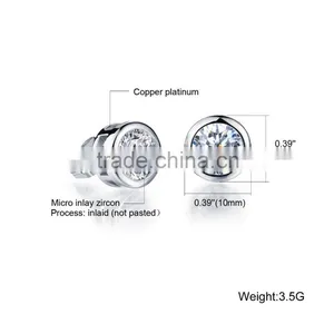 2016 New Wholesale Fashion Jewelry Ladies Earrings Designs Clear Crystal Gold Earring thumbnail-6