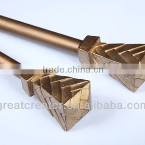 Home Decor Window Curtain Rods With Pewter Monument Resin Finials thumbnail-6