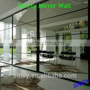 3mm 4mm 5mm Wardrobe Door Mirror Glass With Double Coated Paint thumbnail-1