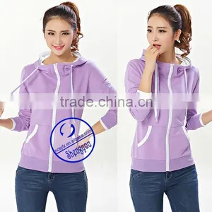 Wholesale High Quality Customized Plain Blank Hoodie for Women thumbnail-2
