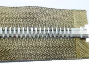 5# Metal Aluminum Teeth Zipper Open End Zipper With Auto-lock Zipper Slider Jacket Zipper thumbnail-3