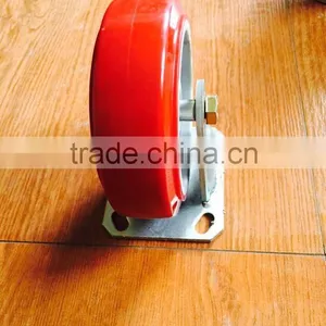 6" 150mm Solid Swivel Rubber Wheels for Trash Bins thumbnail-2