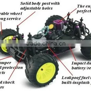 2016 New Product 1/10th Scale 2.4G HSP 94108 High Speed Off-road RC Nitro Monster Truck 4x4 thumbnail-4