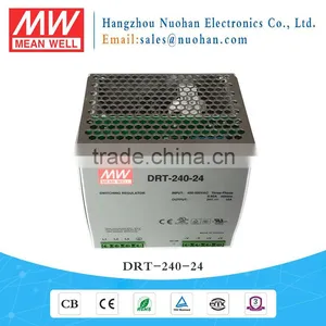 Meanwell DRT-240-24 240W 24V Three Phase Industrial DIN RAIL Power Supply thumbnail-1