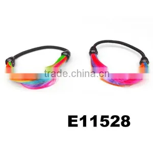 Black Human Hair Wig Hair Rubber Band With Bow thumbnail-4
