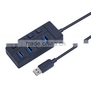 Ultra High Speed 4 Ports Usb 3.0 Hub With Individual Switch On/off Button thumbnail-1